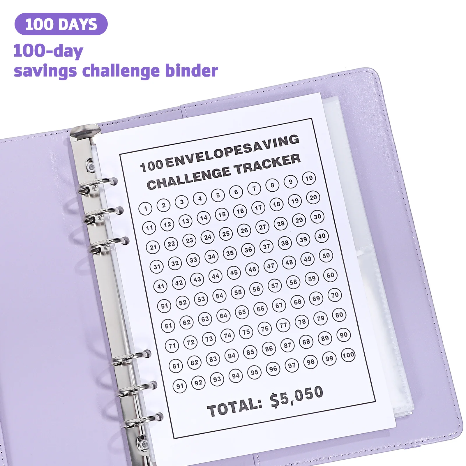 Imagem -05 - Envelope Economia Fichário Desafios de Orçamento Economize Dinheiro e Bill Tracker Notebook Organizador para Dinheiro 100