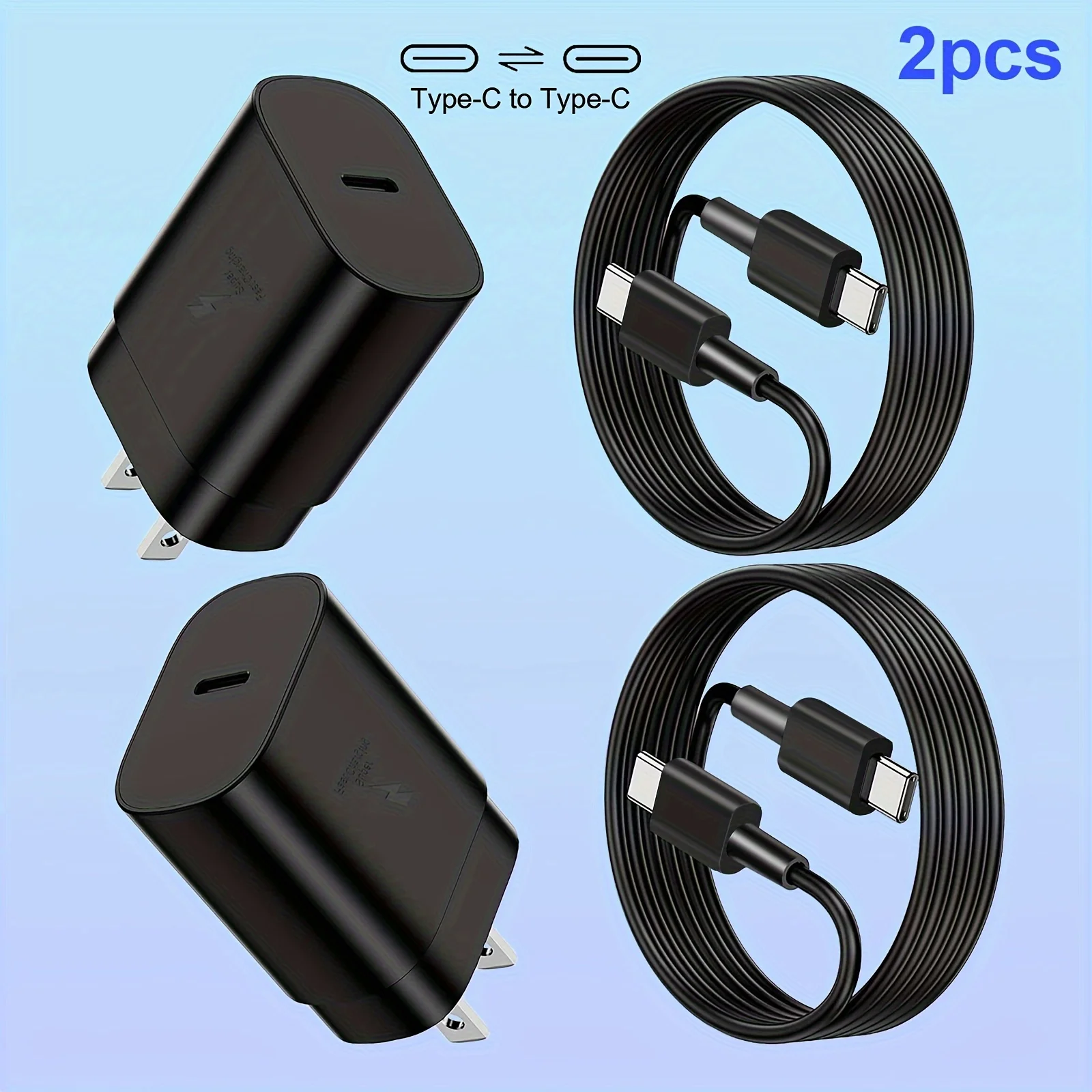 C-type wall charger with 6-foot cable for fast charging Galaxy S23 Ultra/S23/S23+/S22/S22 Ultra/S22+/S21 Ultra/S20