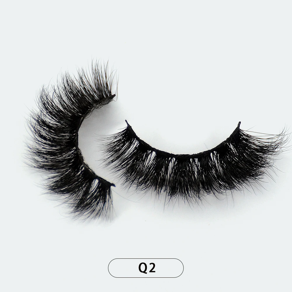 20mm 3d Mink Wispy Fluffy Lashes Strip Lash Extension Supplies With Free Eyelash Packaging Box