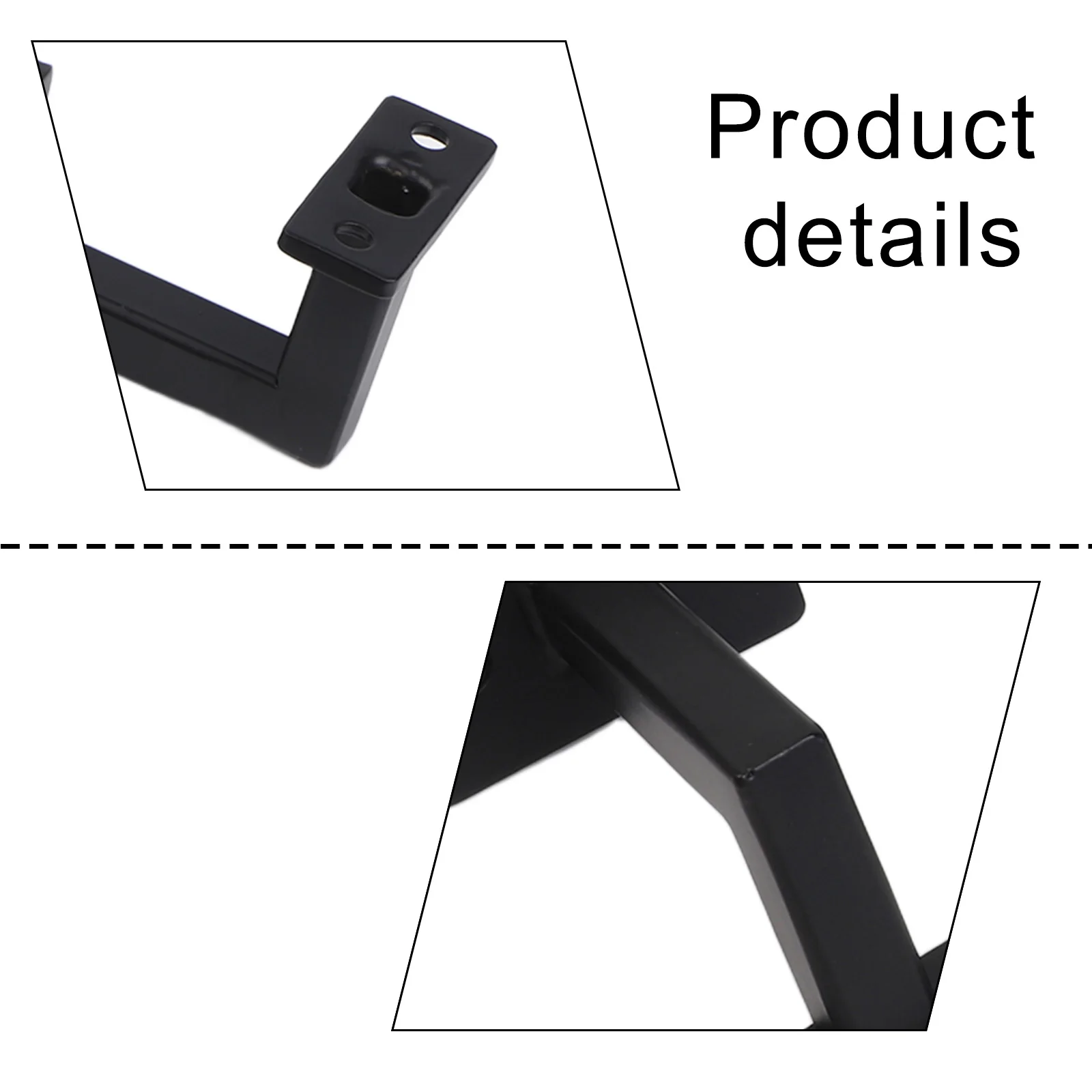 

Комплект из 4 кронштейнов для лестничных поручней из углеродистой стали для крепления к стене, обеспечивающий надежную опору для перил и безопасную фиксацию.