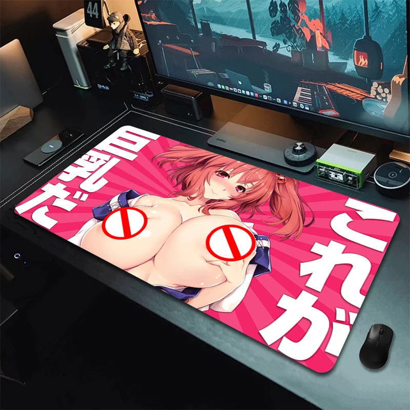 Hentai NSFW Mouse Mat Sexy Nude Big Boobs Nipple Large Non-Slip Mouse Pad R18 Gaming Mousepad Ass Computer Desk Mat Keyboard Pad