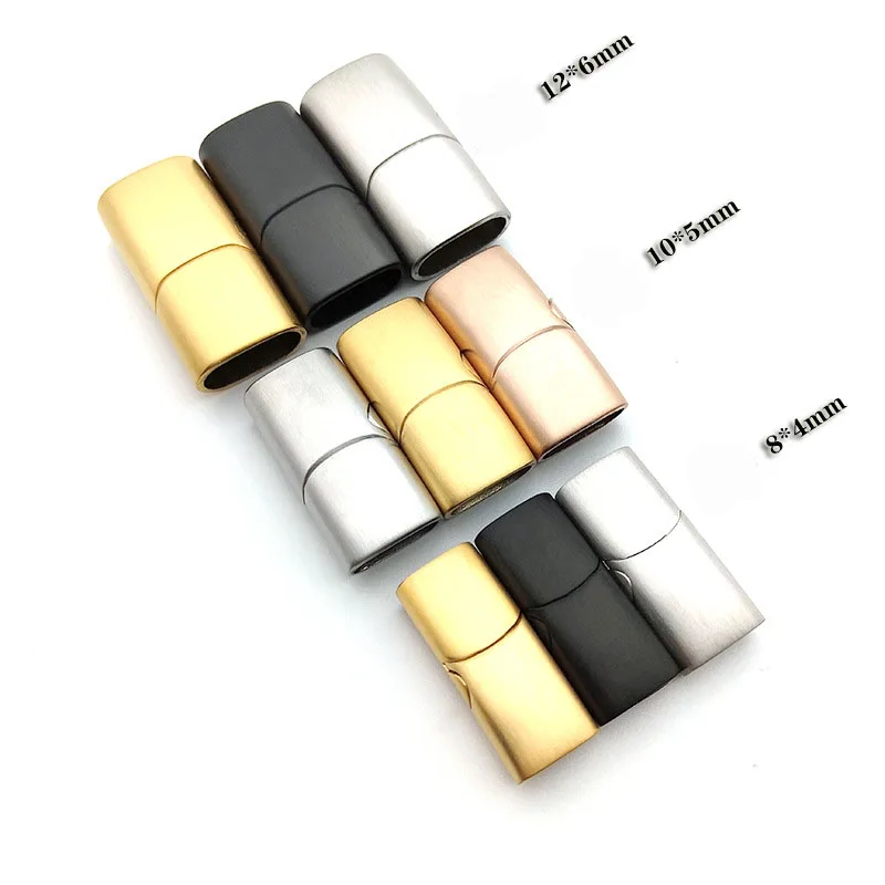 

10pcs Stainless Steel Magnetic Clasps For Diy Leather Bracelets Rope Charms Connector Buckle Jewelry Making Findings Accessories