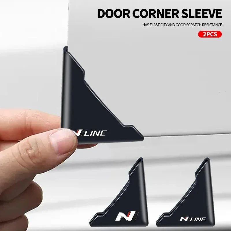 2PC Car Door Corner Collision Anti-scratch Protector For Hyundai N Line i10 i20 i30 NLine Sonata Tucson Azera Elantra Kona Santa