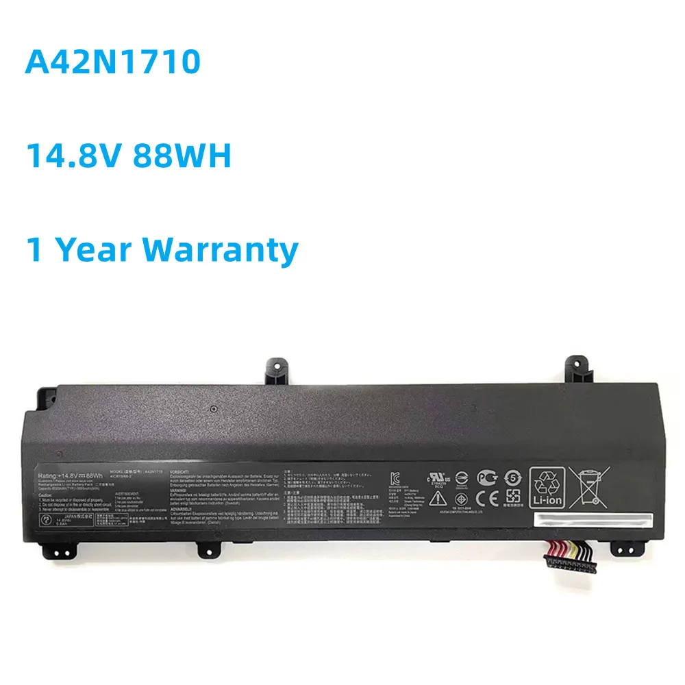 A42N1710 14.8V 88Wh/6000mAh Laptop Battery For ROG Strix GL702VI GL702VI-1A Series 0B110-00490000 A42LM5H
