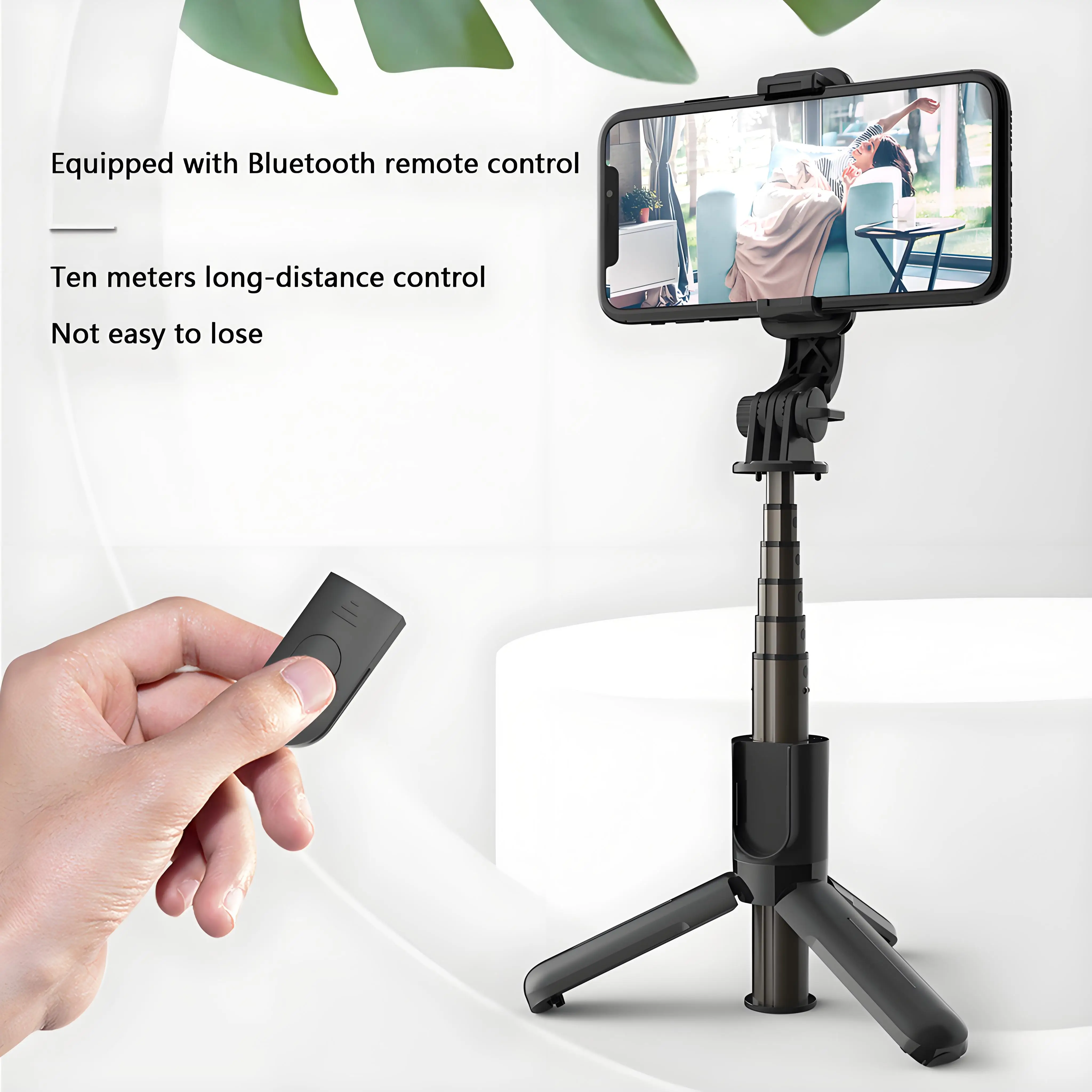 Xiaomi Selfie Stick Bluetooth Remote Control Selfie Stick Extended and Reinforced Mobile Phone Selfie Stick with Beauty Light