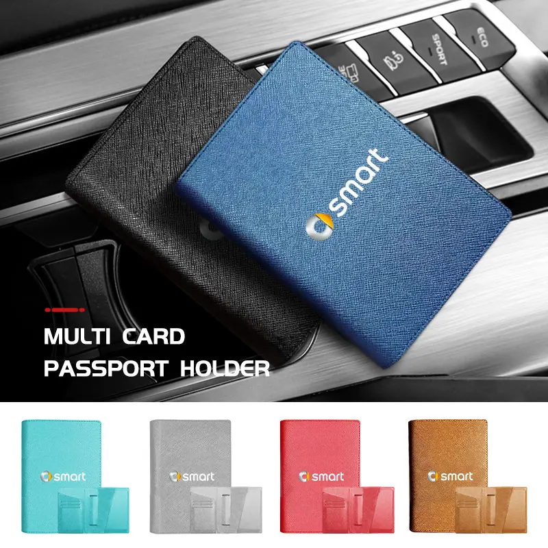 For Smart Leather Ticket Passport Holder Personalize Letters Travel Purse Card Protective Cover 451 450 Crossblade City Cabrio
