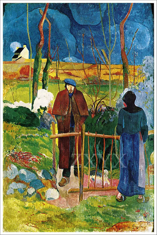 Artist Paul Gauguin Poster Print of Painting Bonjour Monsieur Gauguin