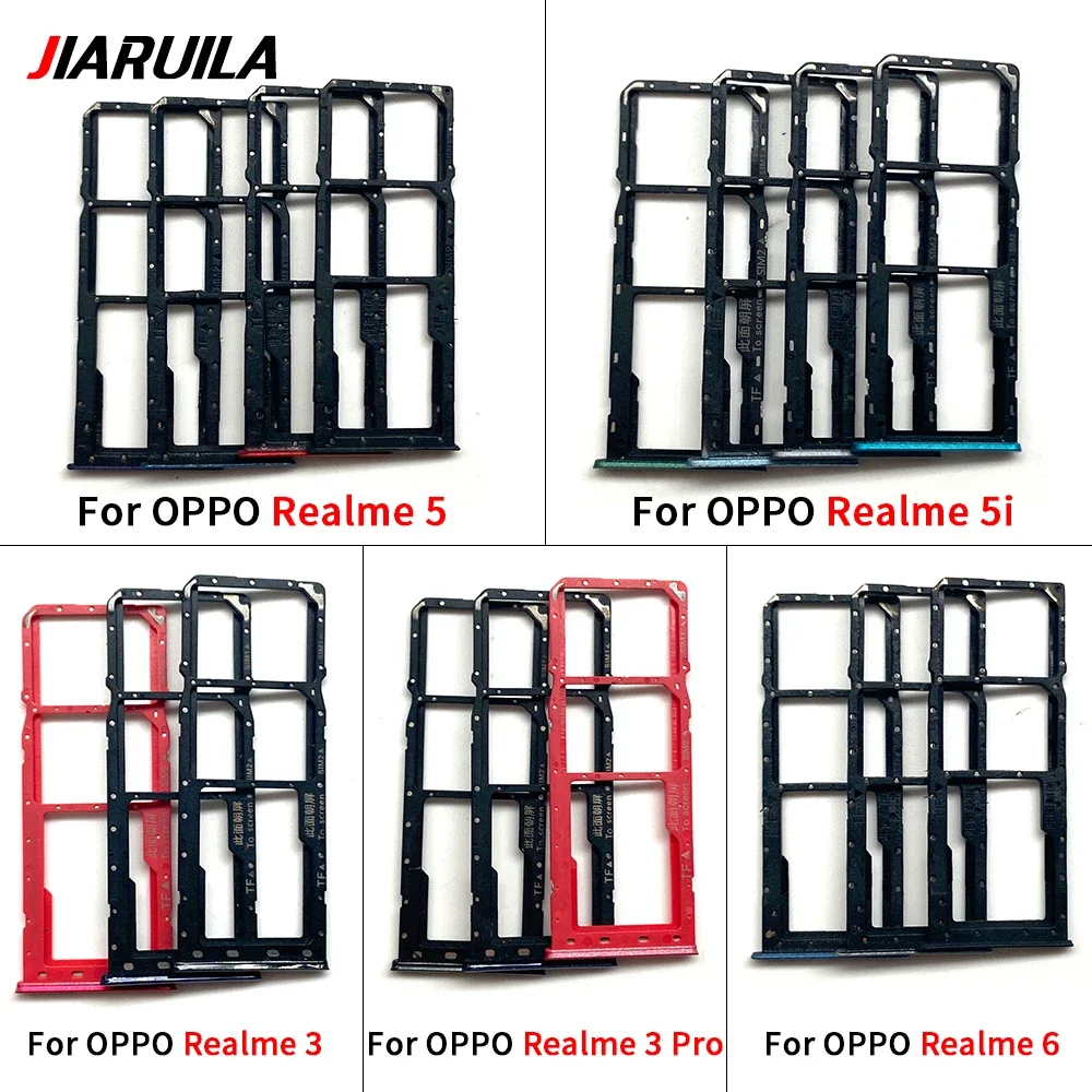 NEW Dual Card For OPPO For Realme 6 5i 5 3 Pro SIM Card Tray Slot Holder Adapter Accessories repair part