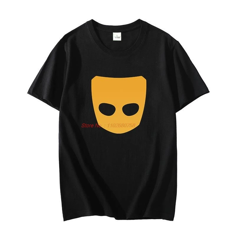 T-shirt in cotone Grindr Logo T-shirt oversize unisex T-shirt grafiche T-shirt a maniche corte Estate Harajuku Abbigliamento uomo