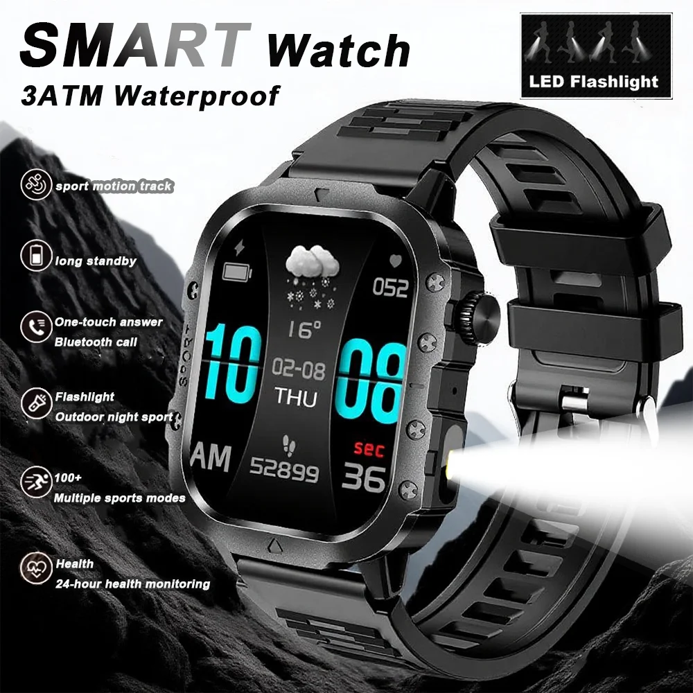 

Новинка 2025 года, военные умные часы Huawei, мужские фонарики, сердце, редкий, водонепроницаемый, спортивный трекер на открытом воздухе, беспроводные умные часы для звонков