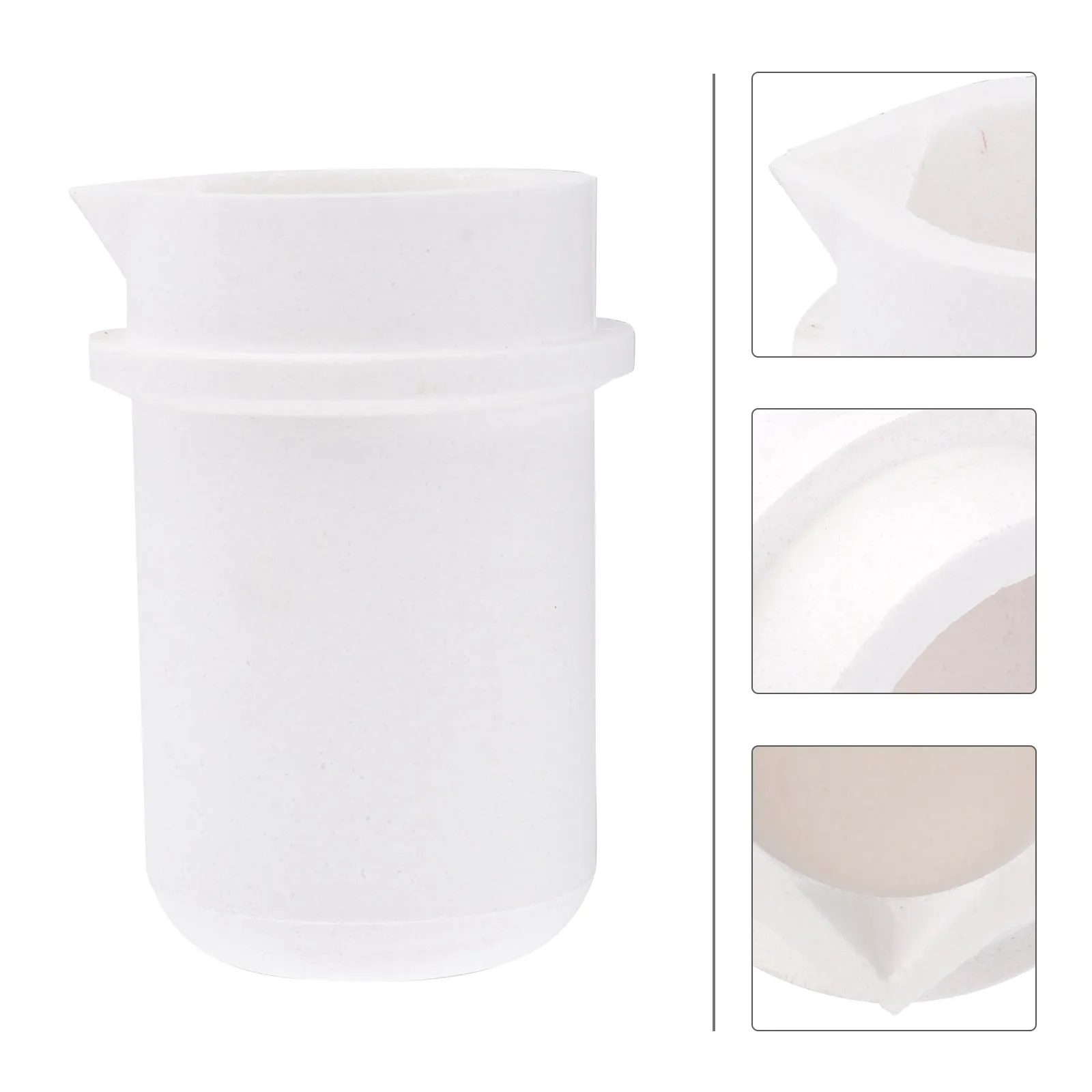 

1Pcs Quartz Crucible High Purity Melting Cup for Metal Smelting Refining Gold Silver Alloy Furnace Tool Quartz Crucible