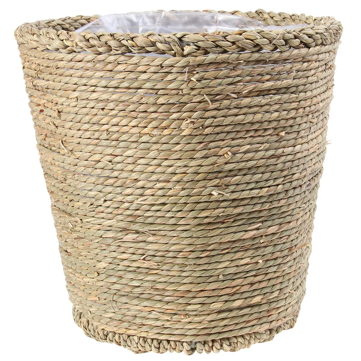 Straw Flowerpot Vine Rattan Plaited Knit Design Large Cone Size Creative Flowerpot Nordic Style for Living Room TV Cabinet Wine