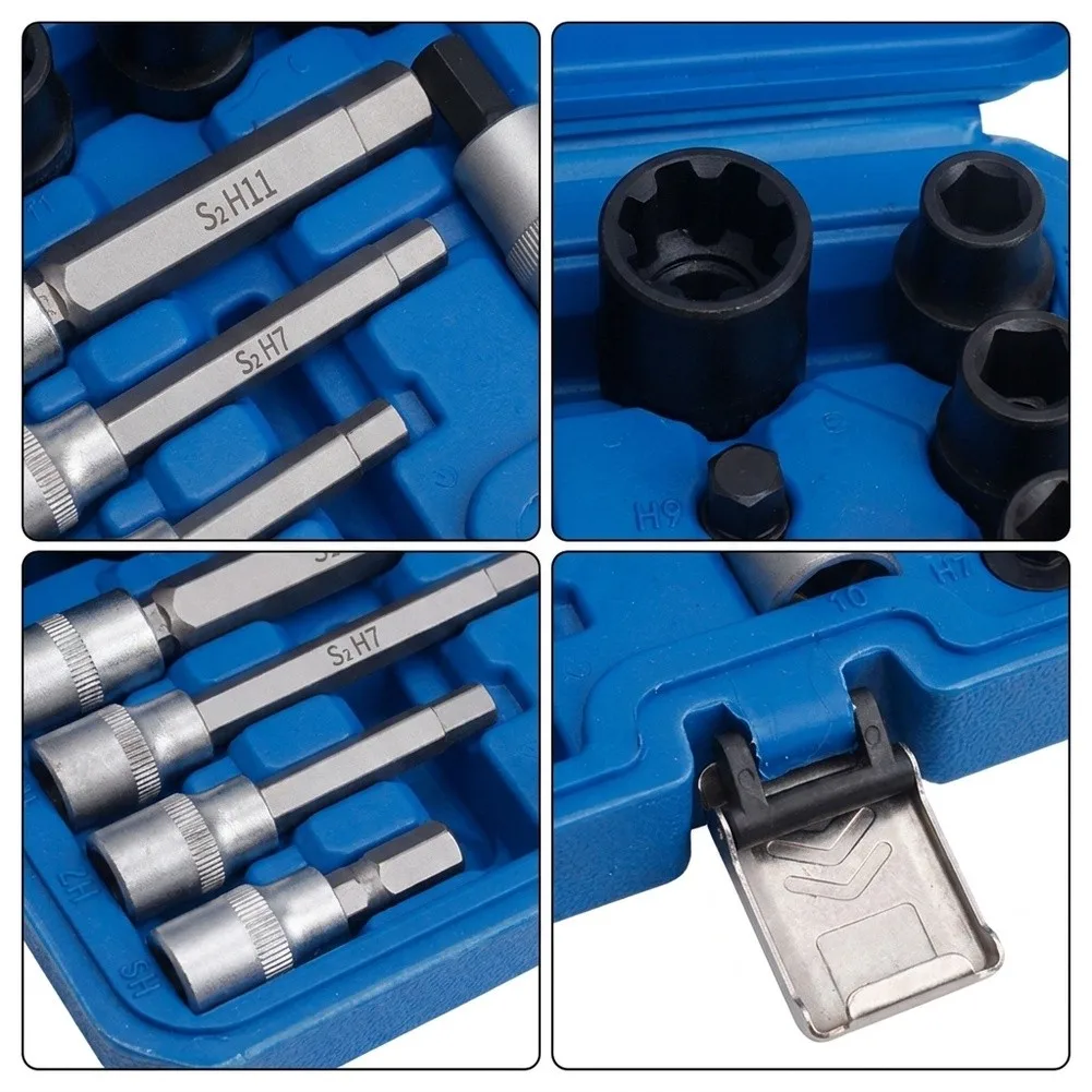 for piston Retractor Brake Caliper Socket Chrome Vanadium Steel Heat Treated Steel Brake Caliper Socket Set Brake Tool