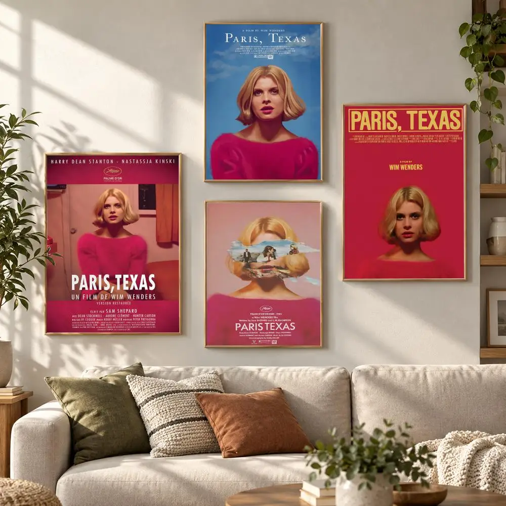 Paris Texas 80s Classic Road Movie Desert Film Scenes Poster Contemporary Wall Art Print for Bedroom & Living Room, Unframed