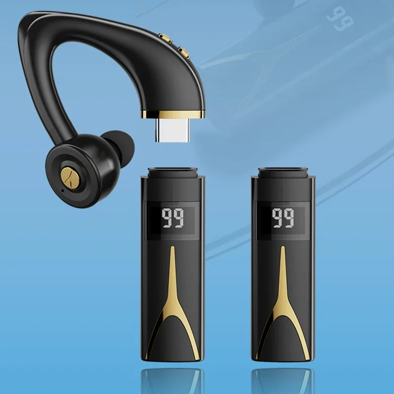 

FC8 Bluetooth 5.0 Headset Wireless Earphone Headphones with Dual Mic Earbuds Earpiece CVC8.0 Noise Reduction for Driving