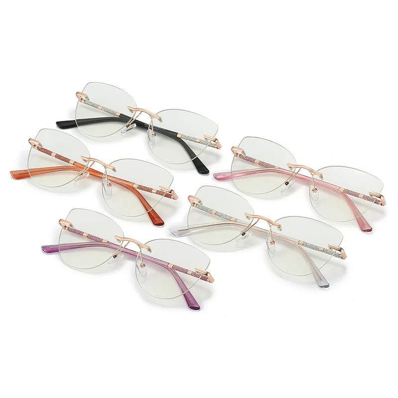 

2025 круглые очки без оправы для близорукости, винтажные титановые оправы для очков без оправы для мужчин и женщин, роскошные очки 23010