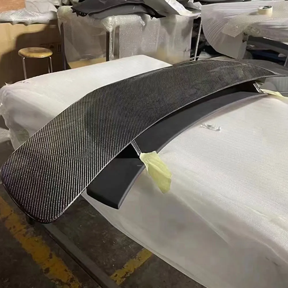 For Tesla Model 3 Carbon Fiber Spoiler Wing Performance 2018-2023 Rear Luggage Lid Shiny Black Model 3 Accessories GT Style Tail