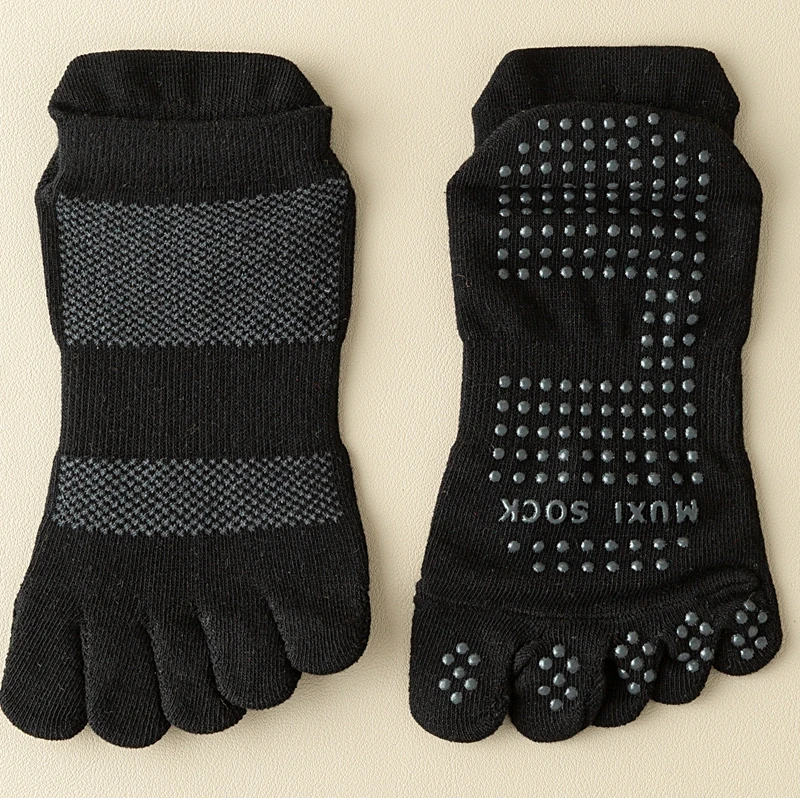 Men's 3 Pairs Non-slip Five Finger Grip Socks