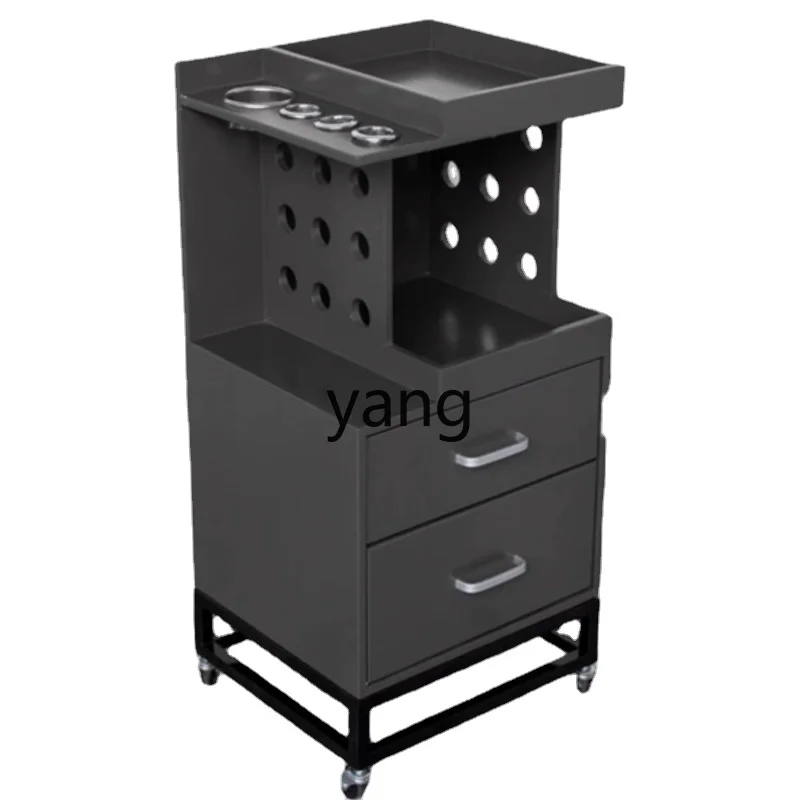 

CX Barber Shop Tool Cabinet Solid Wood Hair Salon Storage Table Hair Cutting Shop for Hair Salon Trolley