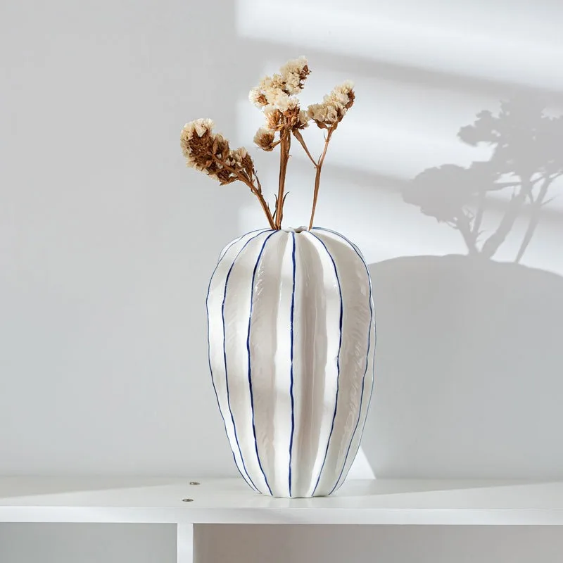 Modern wind simulation fruit crafts small mouth vase creative ceramic dried flowers
