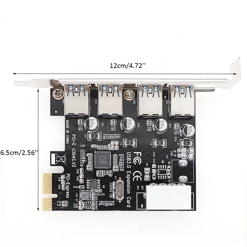 بطاقة توسعة PCI Express ، محول PCIe USB 3.0 Hub ، وحدة تحكم USB 3.0 ذات 4 منافذ ، PCIe Express 1x
