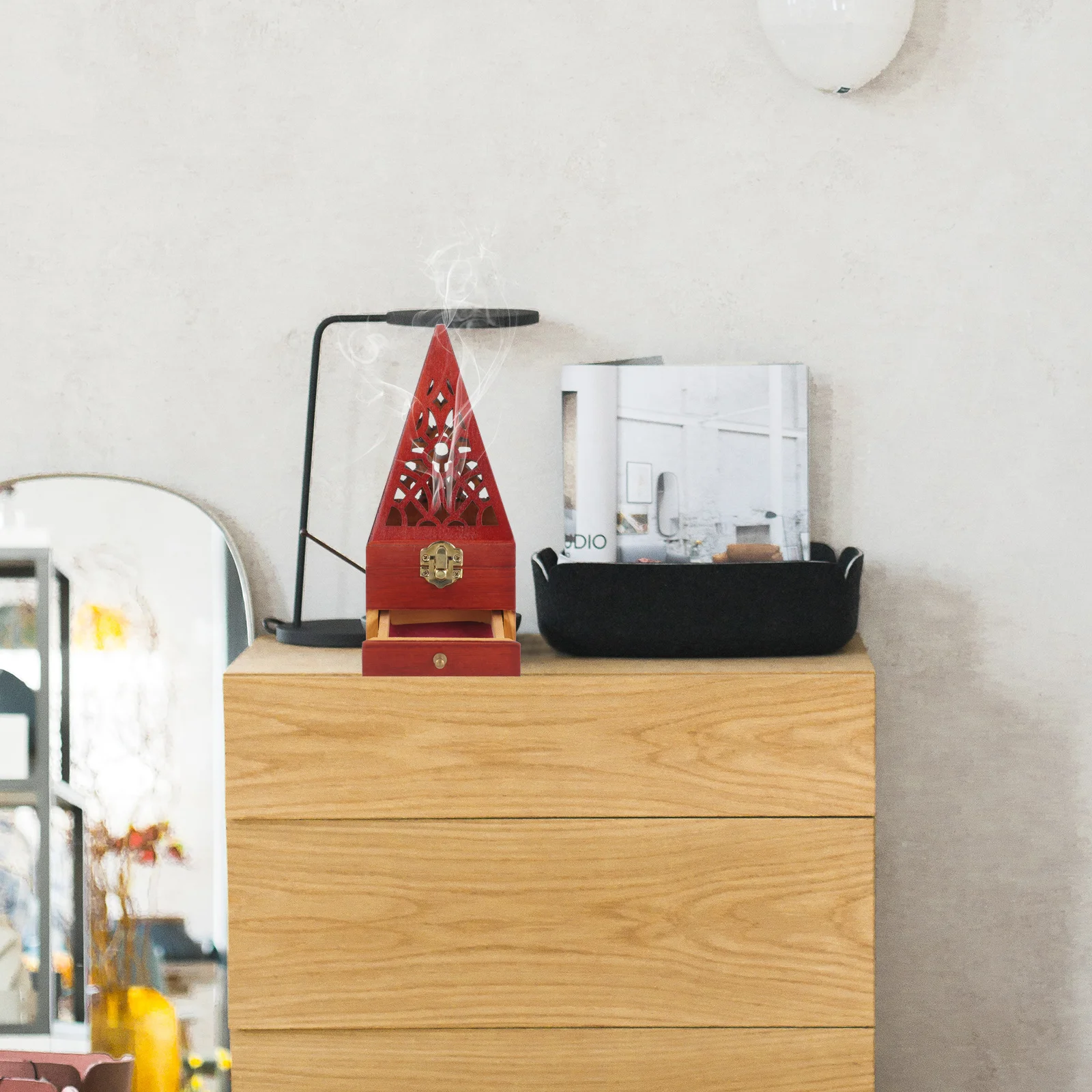 

Incense Holder Wood Burner Tabletop Ornament Censer Adorn Desktop Decoration Relaxation Gift Incense Holder Censer Ornament