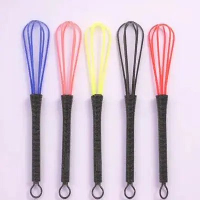 

5Pcs Hair Color Whisks Plastic Balloon Stirrer for Dyeing Eggs Flour 8Cm Short Handle Portable Easy Storage Salon Dye Whisk