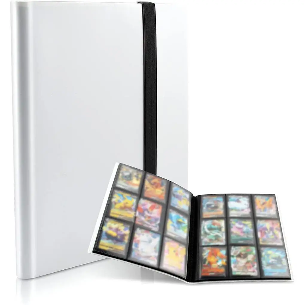 Collectible Card Binder Album 360 Card Holder 9 Pockets Trading Card Binder Album Large-capacity Card Binder Notebook for Birthd