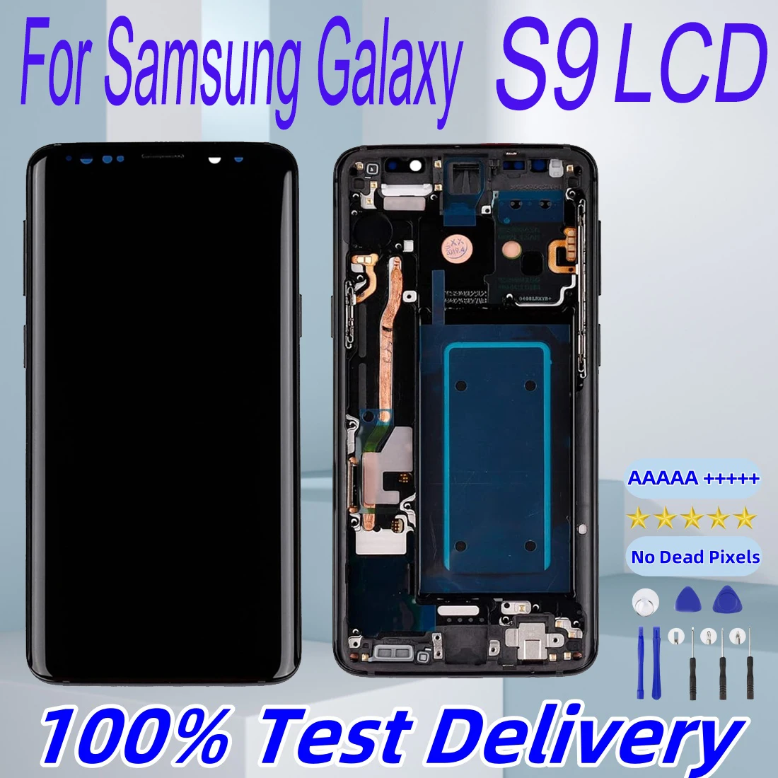 100% Tested Display For Samsung Galaxy S9 LCD With Digitizer Touch Screen Assembly SM-G960FD S9 G960 LCD with Frame Replacement