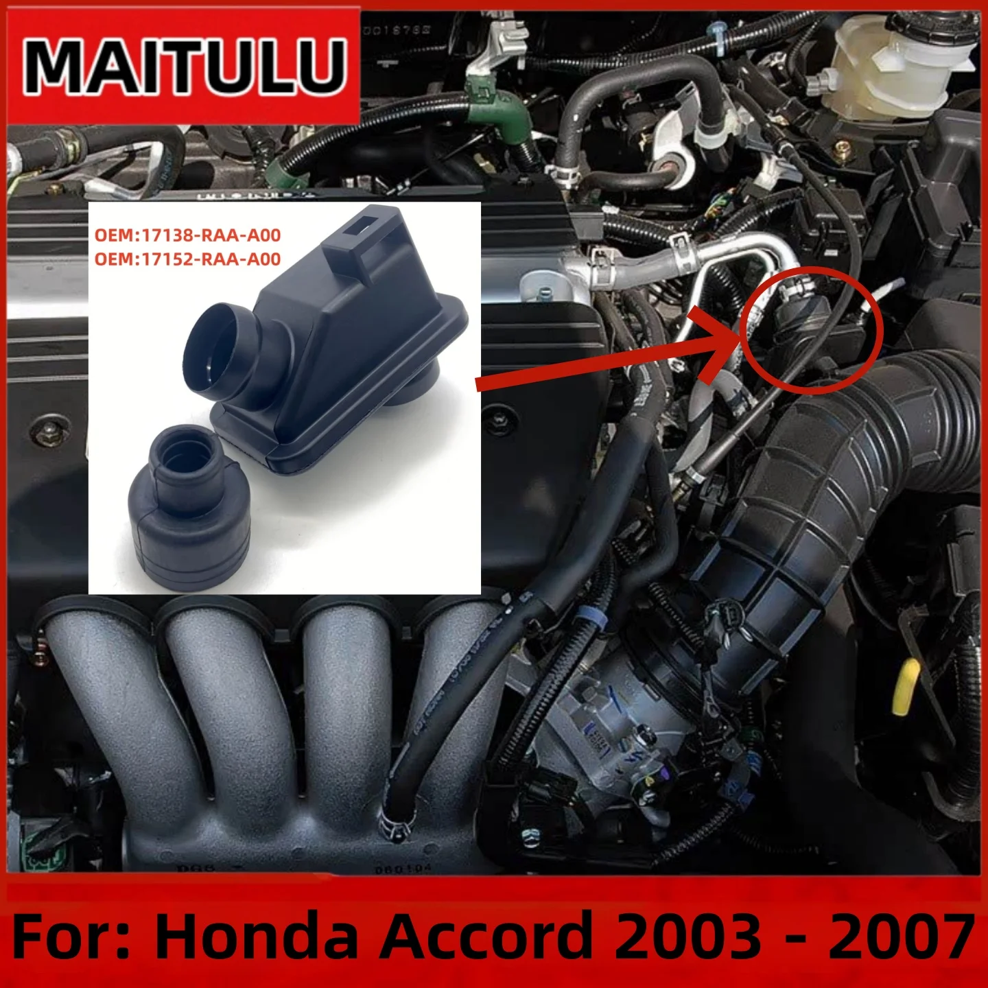 

Air Cleaner Intake Chamber Tube Hose Pipe & Rubber Joint For Honda Accord Element 2.4L ACURA TSX 17152-RAA-A00 17138-RAA-A00