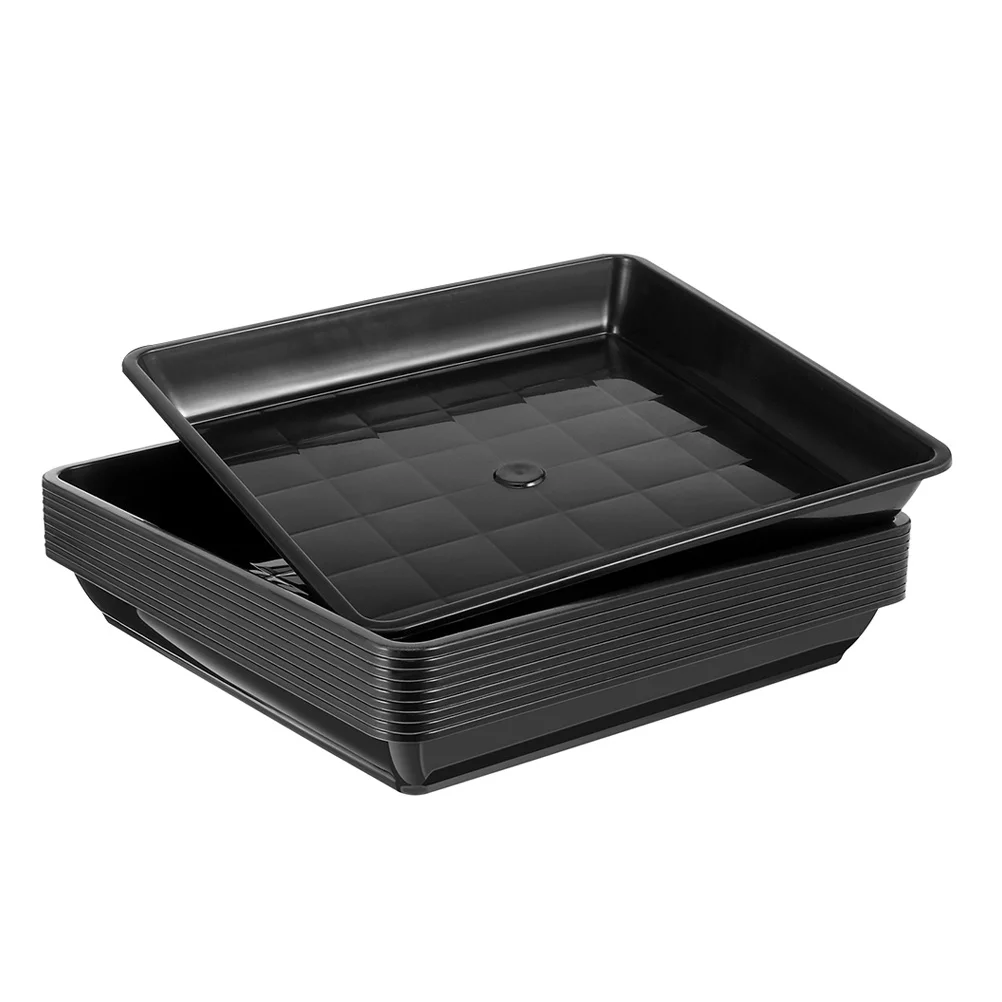 

10Pcs Plastic Plant Trays for Pots Non-Slip Flower Pot Drip Tray with Excellent Drainage for Indoor Outdoor Gardening Decor Use