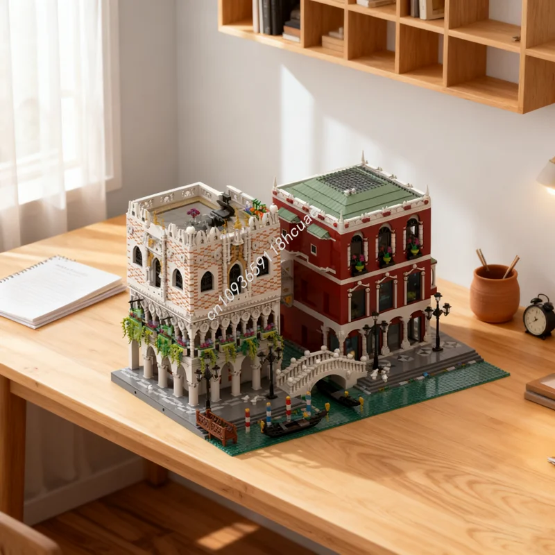 

10262 шт. MOC Венецианские дворники и мосты, модульная модель, строительные блоки, игрушка, сборка, сделай сам, креативные рождественские подарки, идея, образование