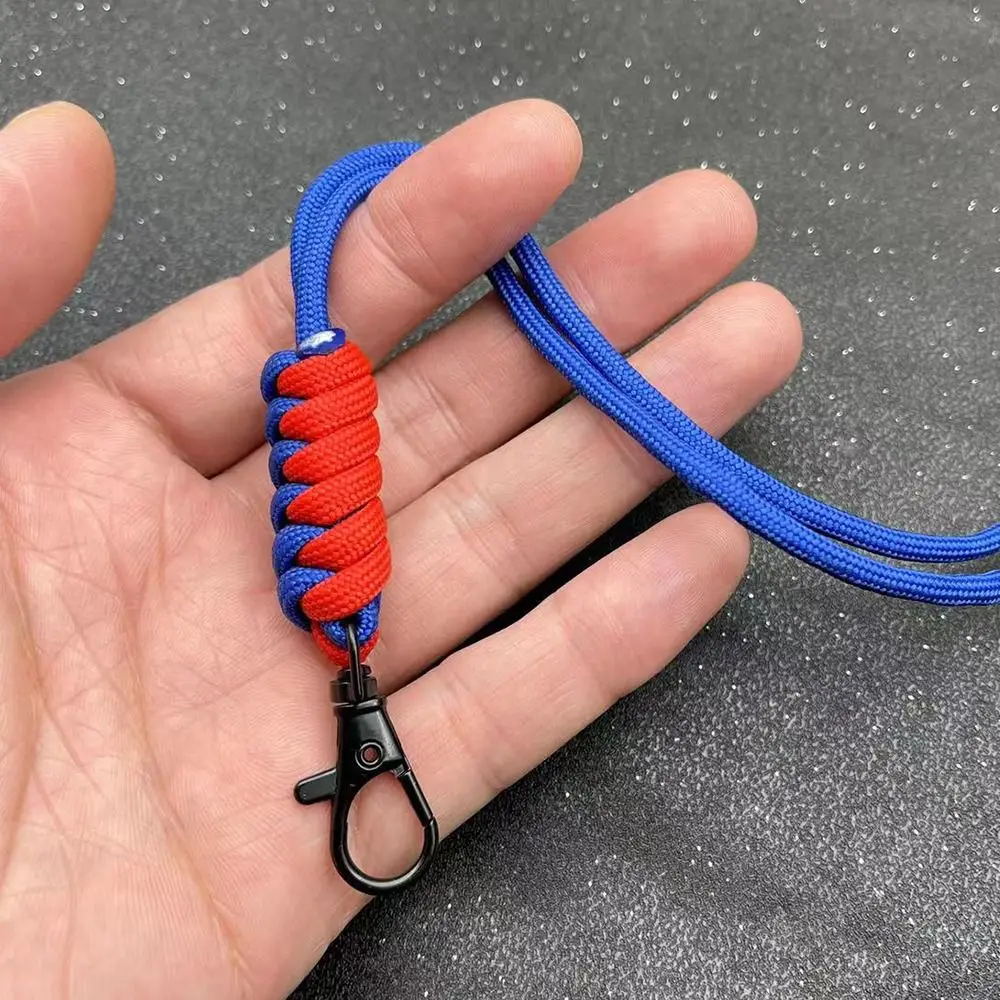 10 Styles Self-Defense Emergency Survival Backpack Parachute Cord Key Ring Paracord Keychain Lanyard Rotatable Buckle