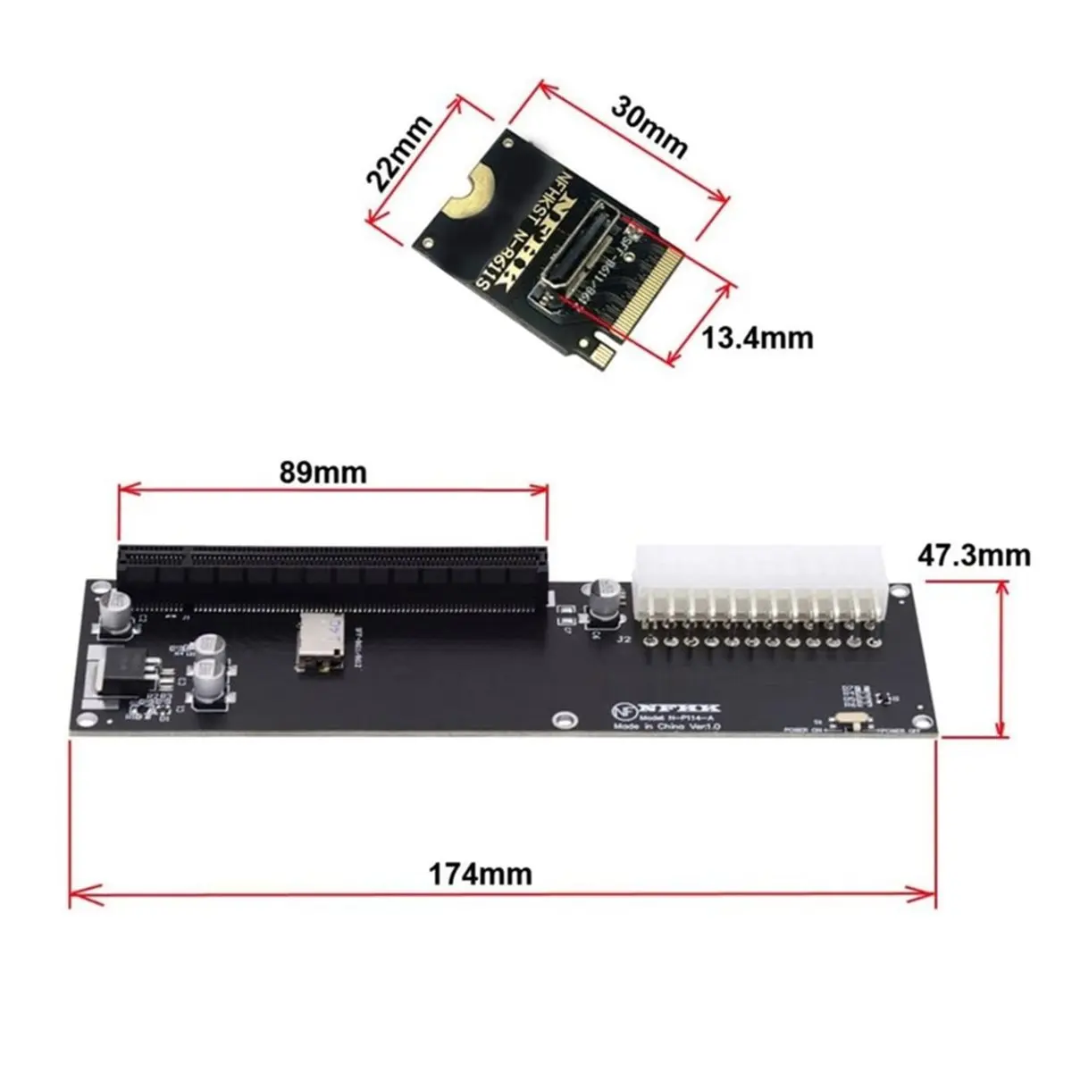 NEW FACTORY~SFF-8612 to PCI-E 3.0/4.0 M.2 M-Key to SFF-8611 Host Adapter