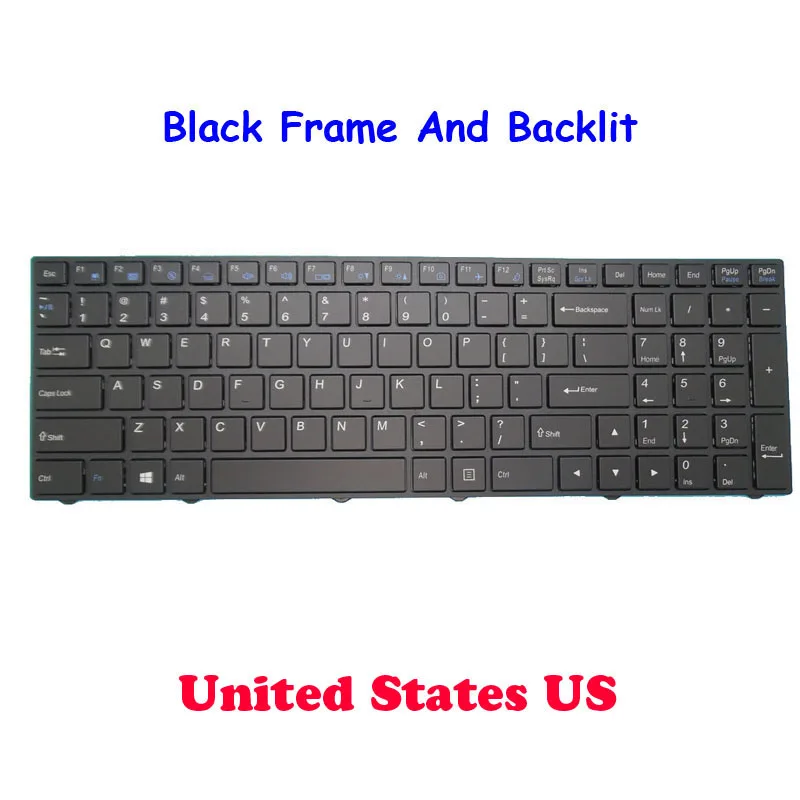 Imagem -03 - Eua Retroiluminado Teclado para Clevo N250 Cvm15f2300j430m 680-n85h3191-1 Inglês N350dv N350dw N550rn N650du N751bu N750wg N750wu