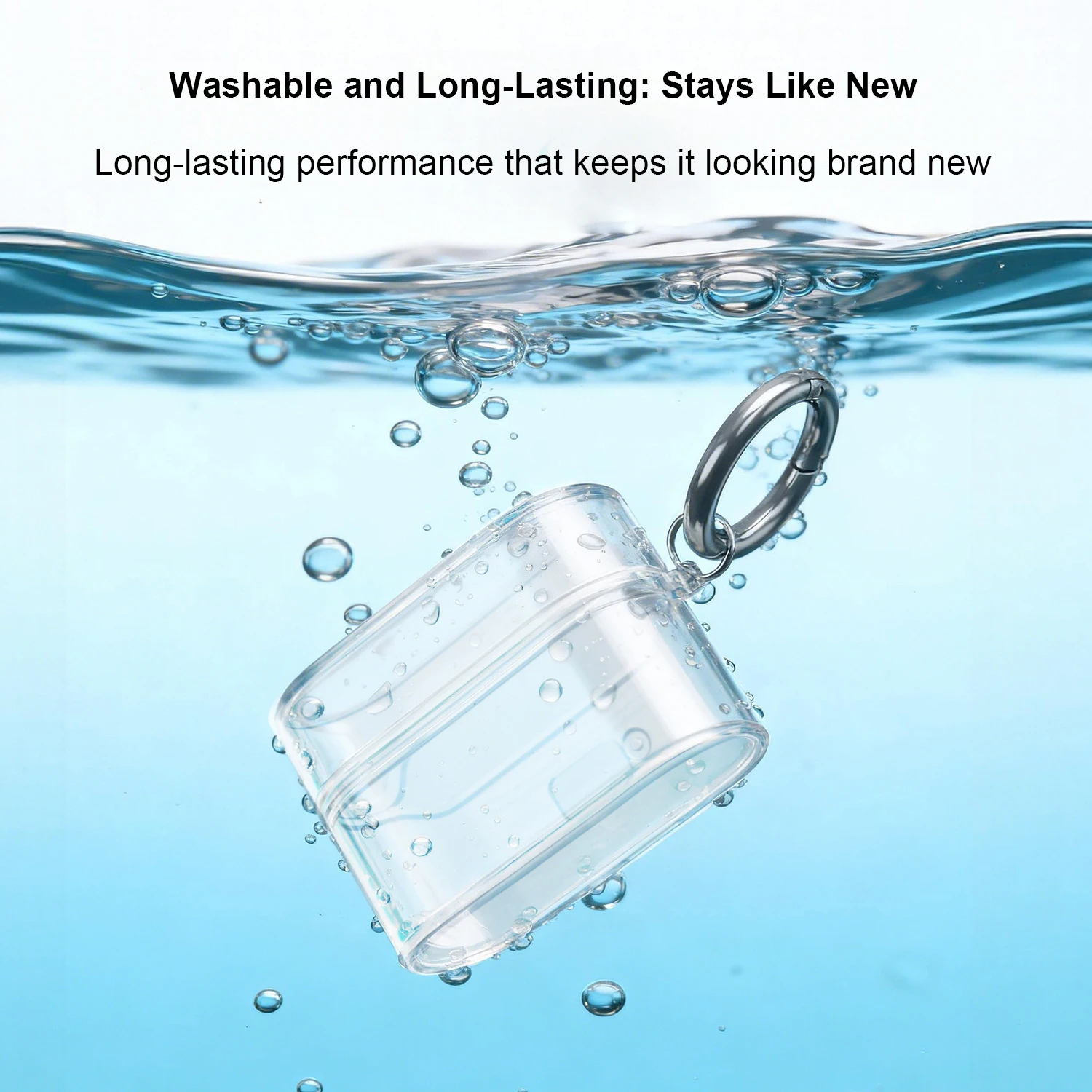 

Crystal Clear TPU Cover with Negative Pressure Adsorption for Sony WF-1000XM6 Earbuds Shockproof Wireless Charging Case