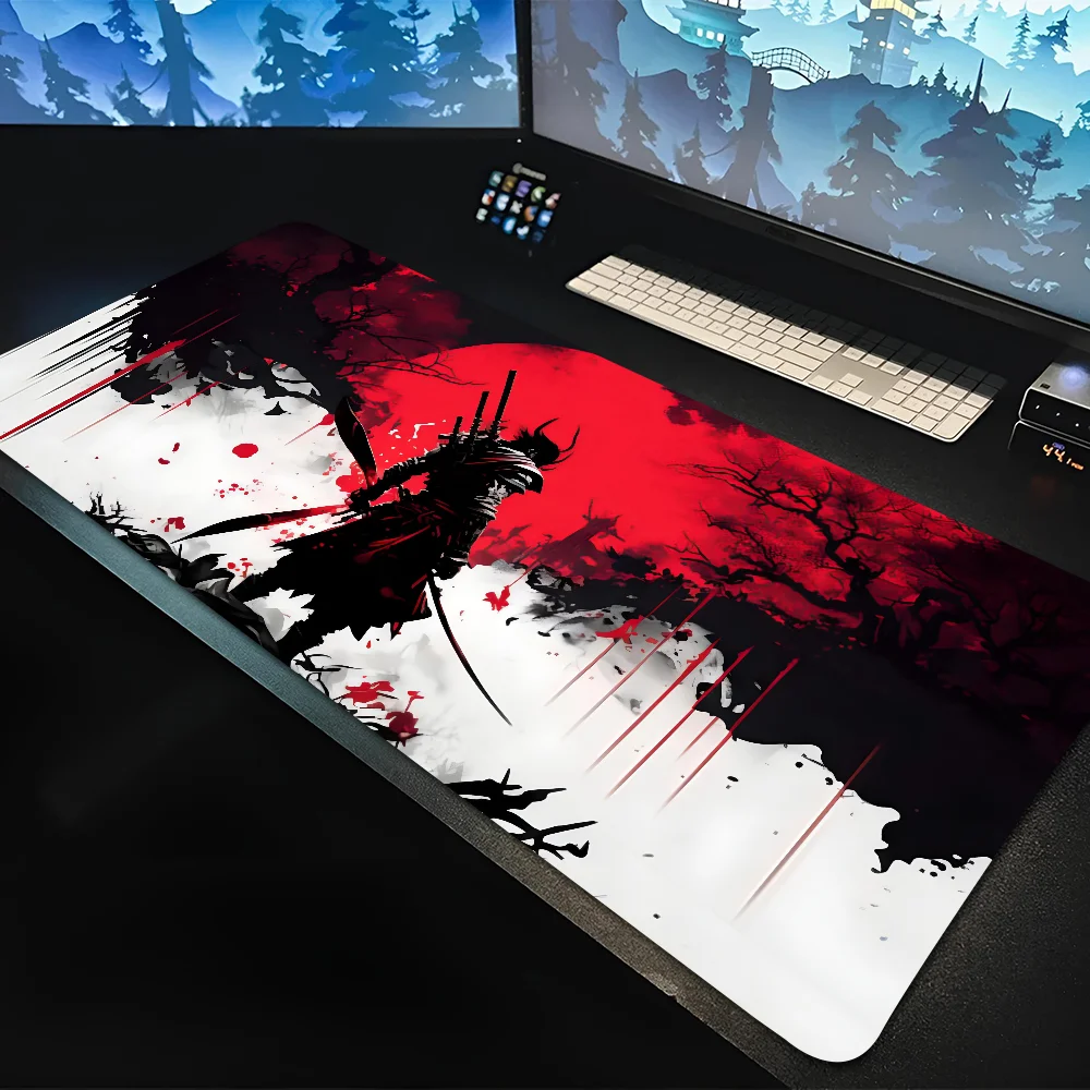 

Samurai Warrior Mousepad Mouse Mat Desk Mat With Pad Gaming Accessories Prime Gaming XXL Keyboard Pad Padding Mat