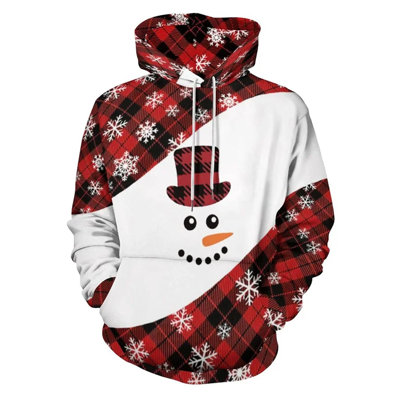 Merry Christmas Graphic Women Sweatshirts Funny Xmas Ornament Tree Snowflake 3D Printed Hoodies For Men Clothes Y2k Kids Hoody