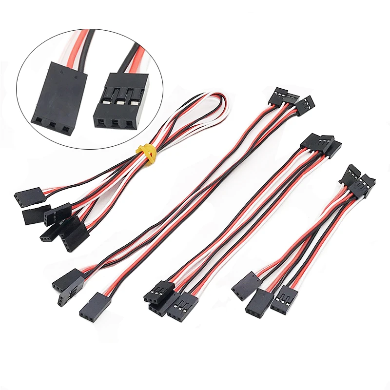 10pcs Servo Cable Male to Male Female Servo Extension Lead Cables RC Touch Wire 10/20/30/50cm for JR Futaba Helicopter RC Toy