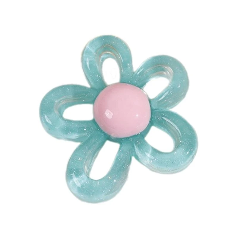 

HX6F Irregular Flower Resin Charm DIY Jewelry Pendants for Bracelet Necklace Making
