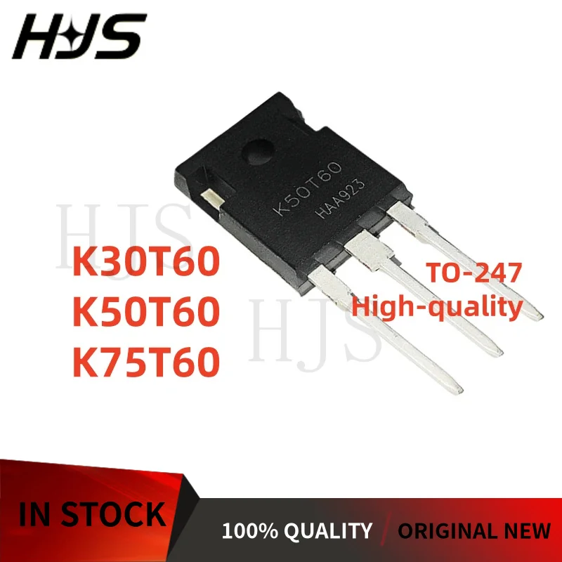 5PCS K30T60 K50T60 K75T60 IKW30N60T‌ IKW50N60T IKW75N60T TO-247 IGBT Power Transistor NEW