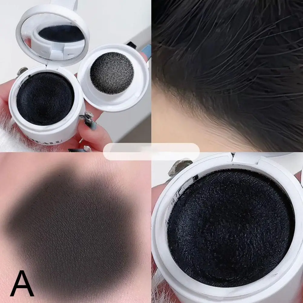 Hairline relleno de arcilla para reparación del cabello, polvo contorneado impermeable y a prueba de sudor para cubrir la frente alta Updo, pluma de sombra C8U8