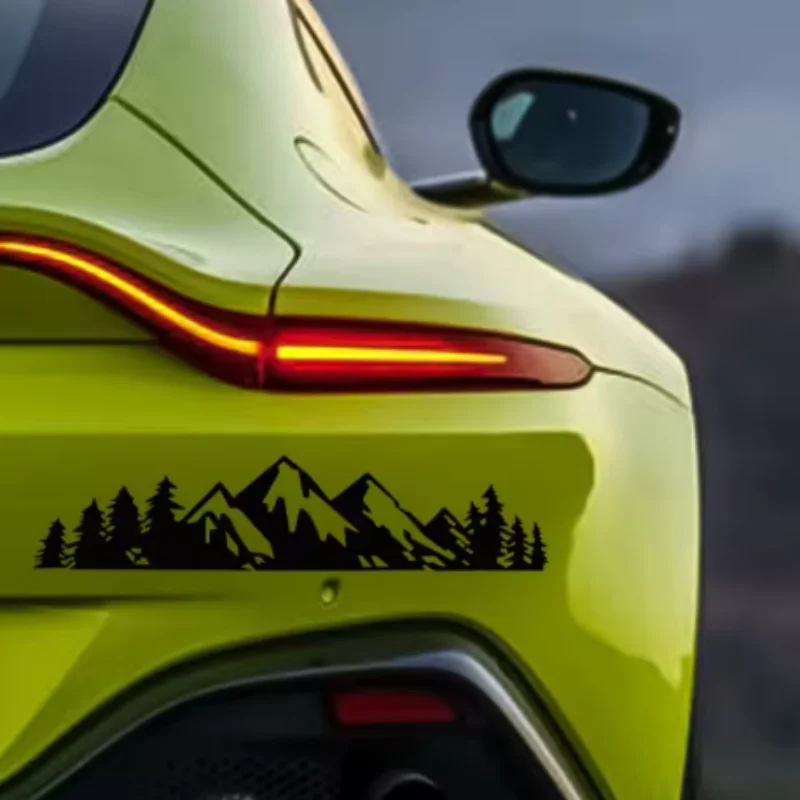 

Forest Snow Mountain Shaped Car Stickers Personalized Stickers Car Fashion Decoration Stickers Decorative Accessories