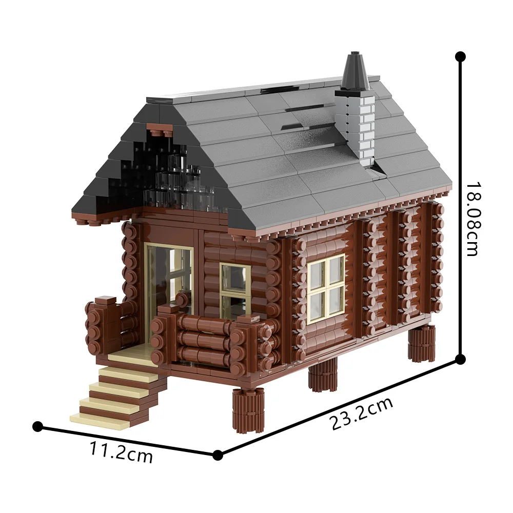 MOC Cabina de madera Juguetes de bloques de construcción Regalos
