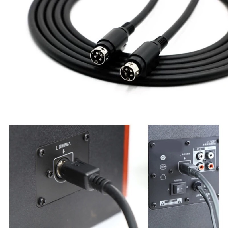 4Pin DIN Male Connectors Cable for EDI-FIER R1700BTR1600TIII 4Pin Speaker Cord Lossless Sound Wire Widely Used Wire Replacement