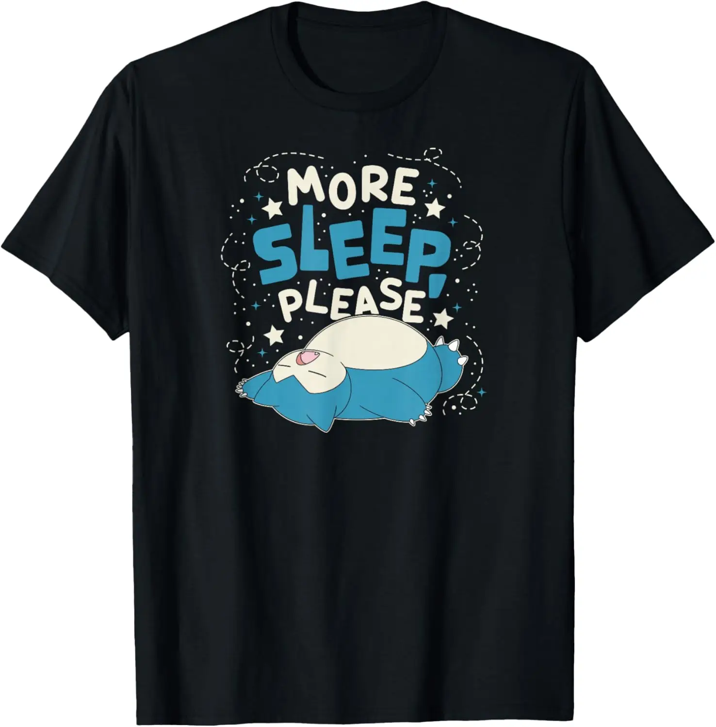Pokémon - Snorlax More Sleep Please Fashion Casual Funny T-Shirt S-6XL