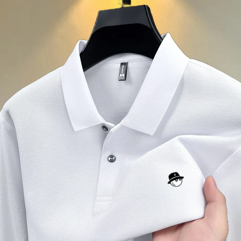 

Spring and autumn fashion hot selling brand new cartoon doll face embroidered comfortable 100% pure cotton breathable polo shirt