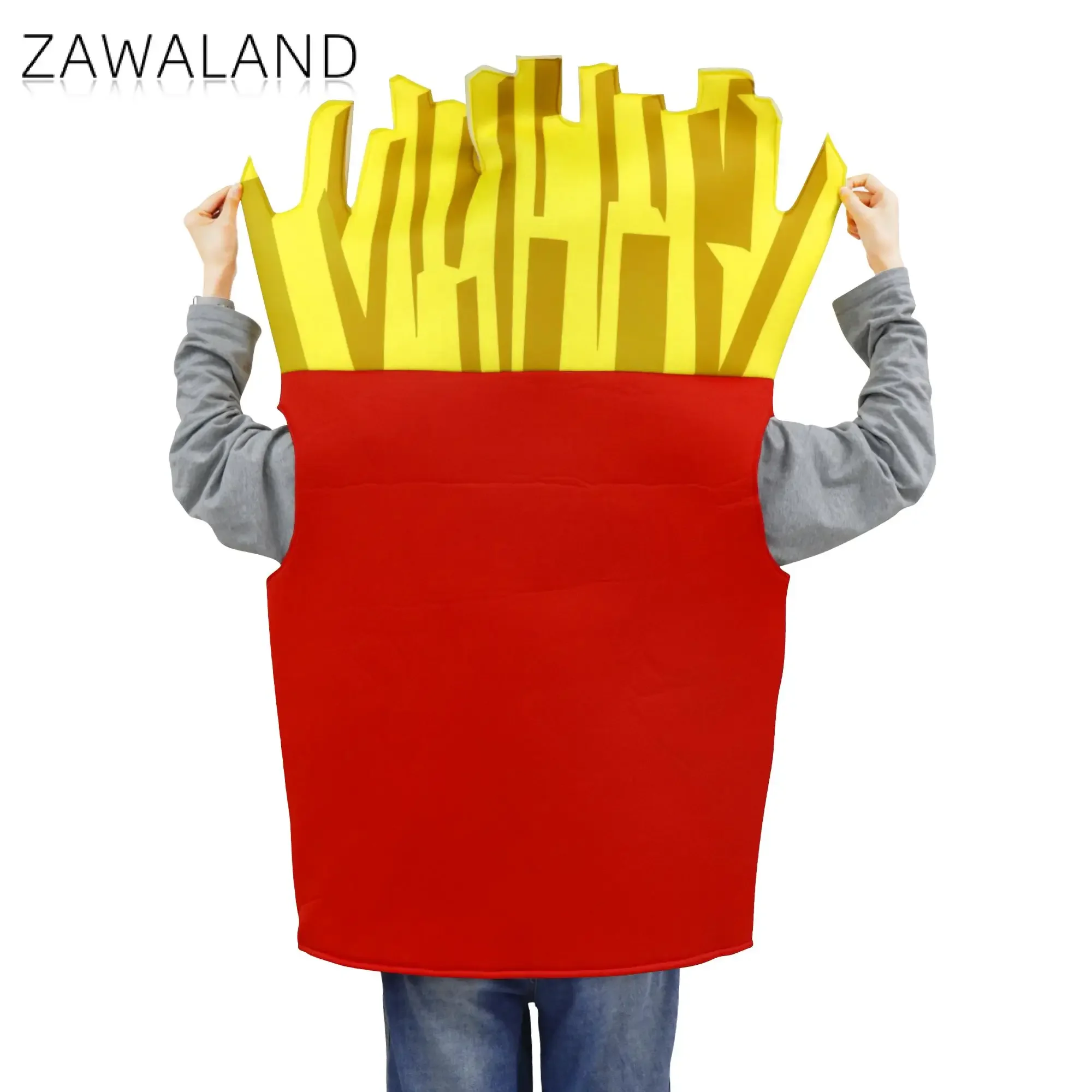 ZAWALAND-Costume de Cosplay Frites d'Halloween pour Mère et Fille, Vêtements en Éponge Imbibés de Nourriture Amusante pour
