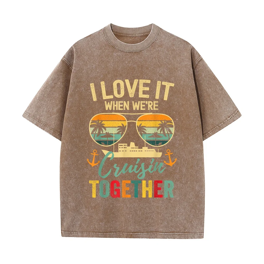 Cruise Squad 2025 Outfits Friends Family Couples Matching T-Shirt Polera Japanese Fashion Brasil Comfy Graphic T Shirt Short