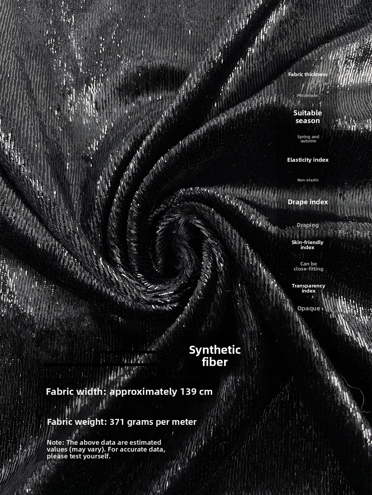 

Limited Edition Handmade DIY Glowing Bla Teaded Wave Pattern Faion Fabric Stage Coat Hanrt Dra Material